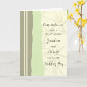 Carte Grandson et sa femme Mariage Day Félicitations (Fleur jaune)