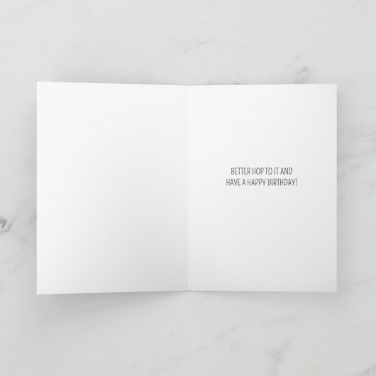 Carte Grandson Fundy Anniversaire Hipster Rabbit Gris Li (Intérieur)