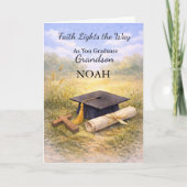 Carte Grandson Graduation Christian Personalized Faith (Devant)