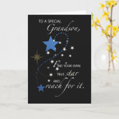 Carte Grandson Graduation Star Félicitations (Fleur jaune)