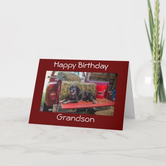CARTE ***GRANDSON*** JEUX ANNIVERSAIRE (Devant)