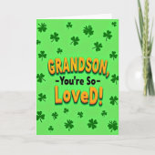 Carte Grandson Loved Bold Text Card (Devant)