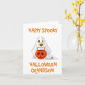 CARTE **GRANDSON** ONT UN HALLOWEEN HEUREUX ET ÉFFRAYANT (Fleur jaune)