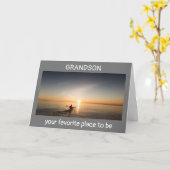 CARTE *GRANDSON* PROFITEZ DE VOTRE ANNIVERSAIRE SUR L'EA (Fleur jaune)