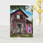 Carte Grange abandonnée près des bois (Fleur jaune)