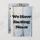 Carte Grange Blanche Bois Rustique Enregistrer La Date (Devant / Derrière)