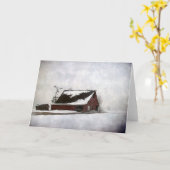 Carte Grange d'hiver (Fleur jaune)