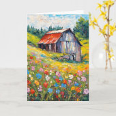 Carte Grange en Fleur sauvage penser à vous (Fleur jaune)