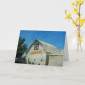 Carte Grange rurale de l'Iowa, anniversaire (Fleur jaune)