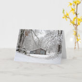 Carte Grange vintage en neige fraîche - Tennessee rural (Fleur jaune)