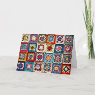 Carte Granny Carré Crocheted Quilt