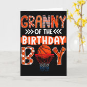 Carte Granny Of The Birthday Boy Basketball Lover Matchi (Fleur jaune)