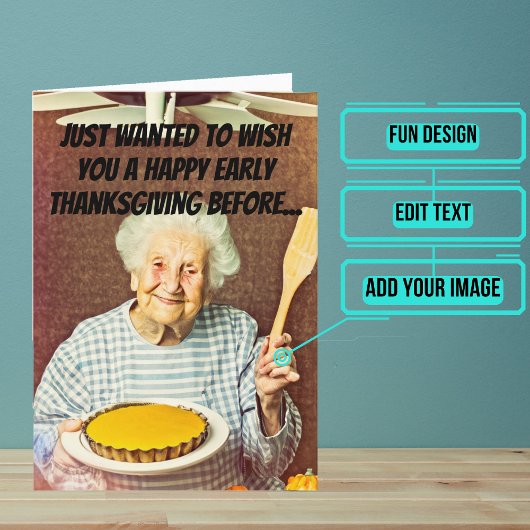 Carte Granny Stress Funny Thanksgiving