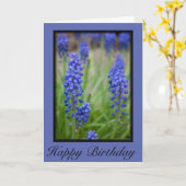 Carte Grape Hyacinth Joyeux anniversaire (Fleur jaune)