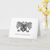 Carte Graphic - Albert's LYREBIRD - Faune - Australie (Fleur jaune)
