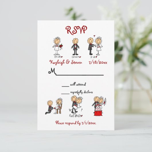 Carte graphique à puce RSVP (Debout devant)