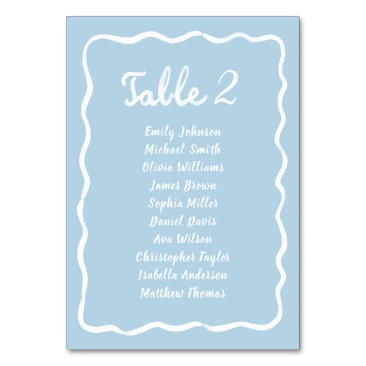 Carte graphique à siège bleu clair à main tirée (Dos)