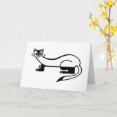 Carte Graphique animal menacé de FERRET à pieds noirs - (Fleur jaune)