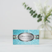 Carte graphique Argent Turquoise Parties scintilla (Debout devant)