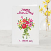Carte graphique avec bouquet pour la plus douce de (Fleur jaune)