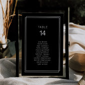 Carte graphique AVERT Mariage noir moderne