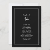 Carte graphique AVERT Mariage noir moderne (Devant)