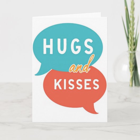 Carte Graphique Bisous Et Câlins (Devant)