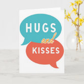 Carte Graphique Bisous Et Câlins (Fleur jaune)