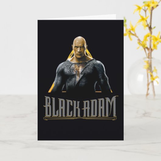 Carte Graphique Caractère et nom Adam noir (Fleur jaune)