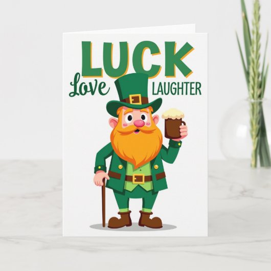 Carte Graphique Chanceux Leprechaun (Devant)