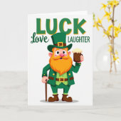 Carte Graphique Chanceux Leprechaun (Fleur jaune)
