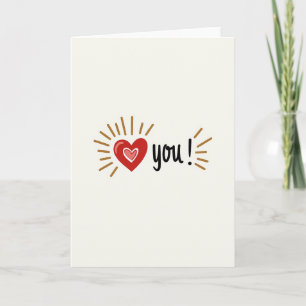 Carte graphique cœur « Je t'aime »