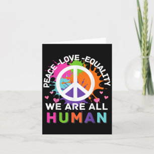 Carte Graphique coloré Nous sommes tous humains Paix amo