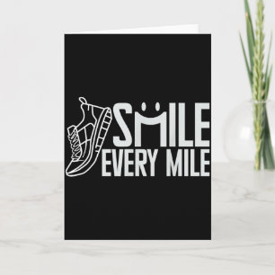 Carte Graphique cool sourire de coureur de course drôle