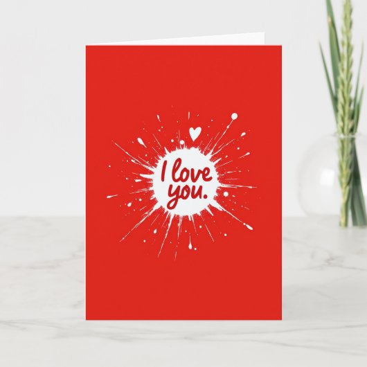 Carte graphique coup de cœur « Je t'aime » (Devant)