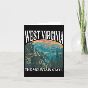 Carte Graphique de Bear Mountain Rétro Virginie Occident