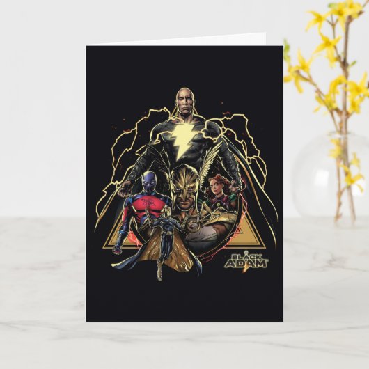 Carte Graphique de groupe triangulaire Adam noir (Fleur jaune)