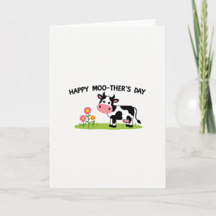 Carte graphique de la fête des mères vache douce