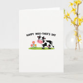 Carte graphique de la fête des mères vache douce (Fleur jaune)