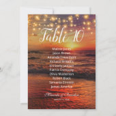 Carte graphique de la table de plage de Sunset Tro (Dos)