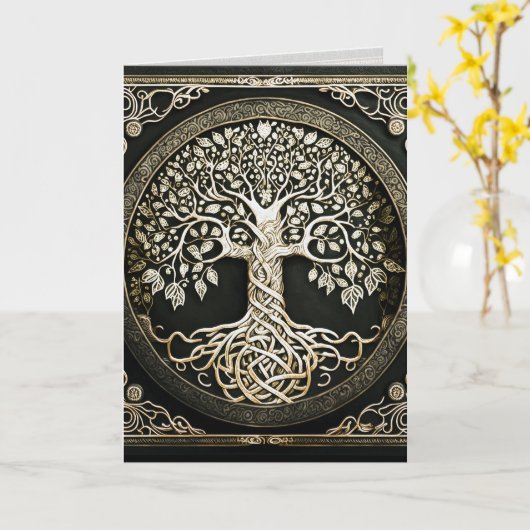 Carte graphique de l'arbre de vie (Fleur jaune)