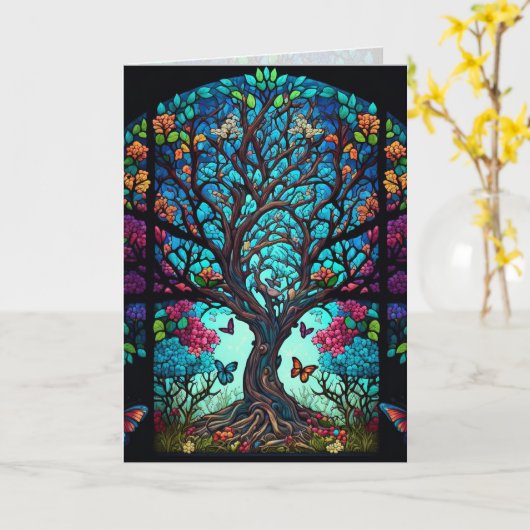 Carte graphique de l'arbre de vie (Fleur jaune)