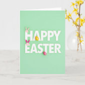 Carte graphique de Pâques mint Fun (Fleur jaune)