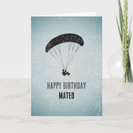 Carte Graphique de parapente moderne sur Grunge Metal An (Devant)