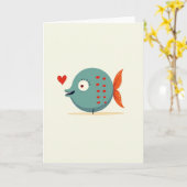 Carte graphique de poisson sincère (Fleur jaune)