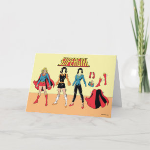 Carte Graphique de poupée en papier supergirl