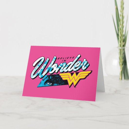 Carte Graphique de Retro 80's "Believe In Wonder" (Devant)
