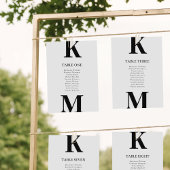 Carte graphique de siège moderne noir Monogramme e