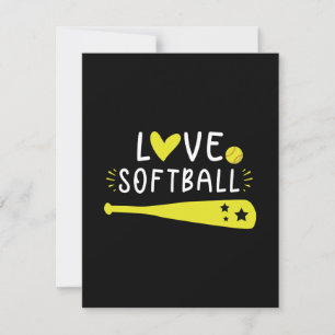Carte Graphique de softball Dire pour les filles et les 