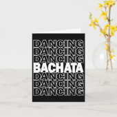Carte Graphique De Typographie De Bachata Pour Salsa Lat (Fleur jaune)